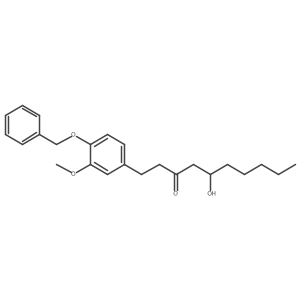 1-(4-Benzyloxy-3-methoxyphenyl)-5-hydroxydecan-3-one Structure