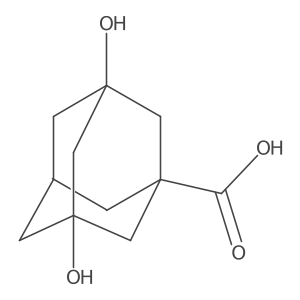 3,5-Dihydroxyadamantane-1-carboxylic acid Structure