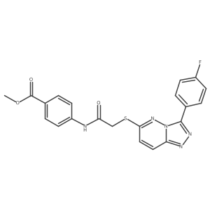 Methyl 4-(2-((3-(4-fluorophenyl)-[1,2,4]triazolo[4,3-b]pyridazin-6-yl)thio)acetamido)benzoate Structure