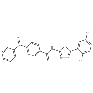 4-benzoyl-N-[5-(2,5-dichlorophenyl)-1,3,4-oxadiazol-2-yl]benzamide结构式