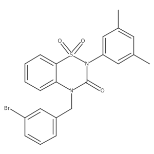 4-(3-bromobenzyl)-2-(3,5-dimethylphenyl)-2H-benzo[e][1,2,4]thiadiazin-3(4H)-one 1,1-dioxide结构式