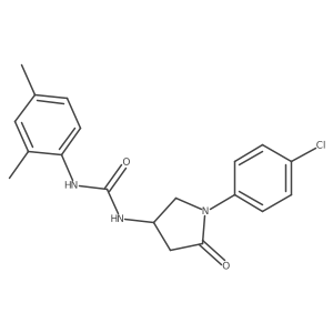 1-(1-(4-Chlorophenyl)-5-oxopyrrolidin-3-yl)-3-(2,4-dimethylphenyl)urea Structure