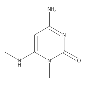 4-amino-1-methyl-6-(methylamino)-2(1H)-pyrimidinone结构式