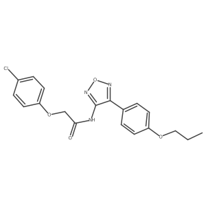 2-(4-chlorophenoxy)-N-[4-(4-propoxyphenyl)-1,2,5-oxadiazol-3-yl]acetamide Structure