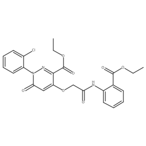 Ethyl 1-(2-chlorophenyl)-4-(2-((2-(ethoxycarbonyl)phenyl)amino)-2-oxoethoxy)-6-oxo-1,6-dihydropyridazine-3-carboxylate Structure