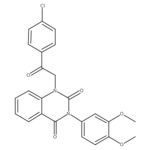 1-(2-(4-chlorophenyl)-2-oxoethyl)-3-(3,4-dimethoxyphenyl)quinazoline-2,4(1H,3H)-dione结构式
