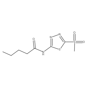 N-[5-(methylsulfonyl)-1,3,4-thiadiazol-2-yl]pentanamide Structure