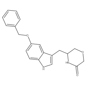 (5S)-5-[[5-(Phenylmethoxy)-1H-indol-3-yl]methyl]-3-morpholinone结构式