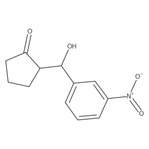 2-(Hydroxy-(3-nitrophenyl)methyl)cyclopentanone结构式