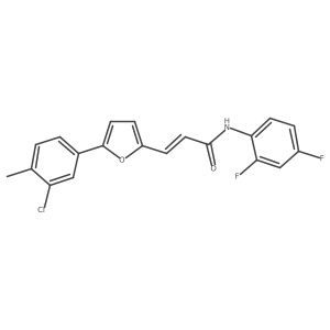 3-[5-(3-Chloro-4-methylphenyl)-2-furanyl]-N-(2,4-difluorophenyl)-2-propenamide结构式