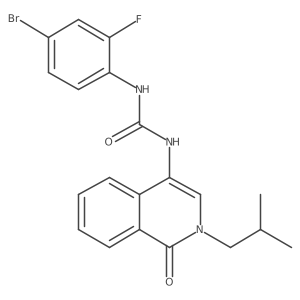 1-(4-Bromo-2-fluorophenyl)-3-[2-(2-methylpropyl)-1-oxo-1,2-dihydroisoquinolin-4-YL]urea Structure