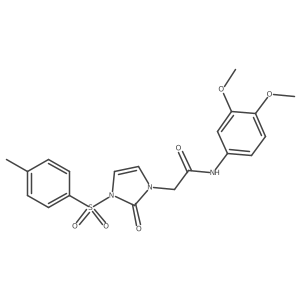 N-(3,4-dimethoxyphenyl)-2-(2-oxo-3-tosyl-2,3-dihydro-1H-imidazol-1-yl)acetamide结构式