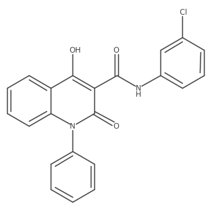 N-(3-chlorophenyl)-4-hydroxy-2-oxo-1-phenyl-1,2-dihydroquinoline-3-carboxamide Structure