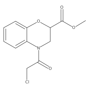 methyl 4-(2-chloroacetyl)-3,4-dihydro-2H-1,4-benzoxazine-2-carboxylate结构式