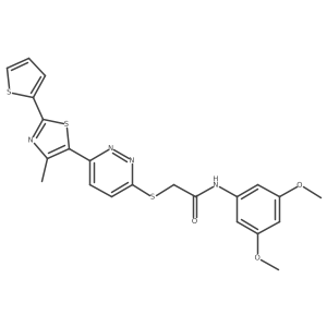 N-(3,5-dimethoxyphenyl)-2-((6-(4-methyl-2-(thiophen-2-yl)thiazol-5-yl)pyridazin-3-yl)thio)acetamide结构式