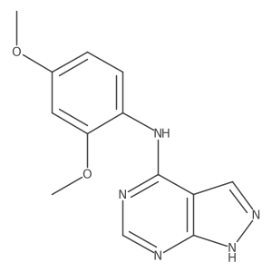 N-(2,4-dimethoxyphenyl)-1H-pyrazolo[3,4-d]pyrimidin-4-amine结构式