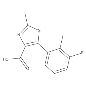 5-(3-Fluoro-2-methyl-phenyl)-2-methyl-thiazole-4-carboxylic acid Structure