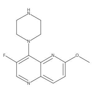 7-Fluoro-2-methoxy-8-piperazin-1-yl-[1,5]naphthyridine结构式