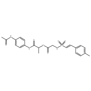 1-[(4-Acetamidophenyl)carbamoyl]ethyl 2-[2-(4-methylphenyl)ethenesulfonamido]acetate Structure