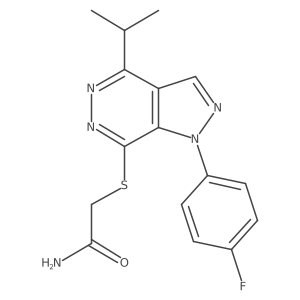 2-((1-(4-fluorophenyl)-4-isopropyl-1H-pyrazolo[3,4-d]pyridazin-7-yl)thio)acetamide Structure