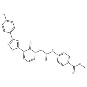 methyl 4-({[3-[3-(4-chlorophenyl)-1,2,4-oxadiazol-5-yl]-2-oxopyridin-1(2H)-yl]acetyl}amino)benzoate Structure
