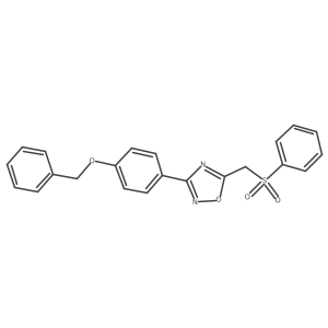 5-[(Benzenesulfonyl)methyl]-3-[4-(benzyloxy)phenyl]-1,2,4-oxadiazole Structure