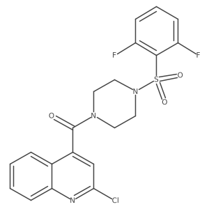 2-Chloro-4-[4-(2,6-difluorobenzenesulfonyl)piperazine-1-carbonyl]quinoline Structure