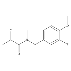 2-chloro-N-[(3-fluoro-4-methoxyphenyl)methyl]-N-methylpropanamide Structure