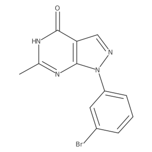 1-(3-bromophenyl)-6-methyl-1H,4H,5H-pyrazolo[3,4-d]pyrimidin-4-one Structure