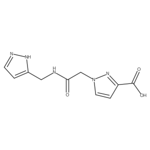 1-(2-(((1H-Pyrazol-5-yl)methyl)amino)-2-oxoethyl)-1H-pyrazole-3-carboxylic acid Structure