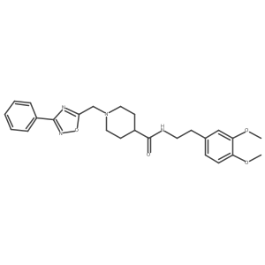 N-[2-(3,4-dimethoxyphenyl)ethyl]-1-[(3-phenyl-1,2,4-oxadiazol-5-yl)methyl]piperidine-4-carboxamide Structure
