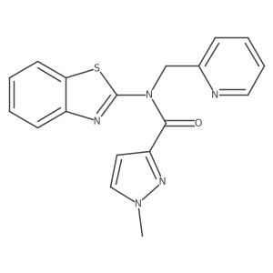 N-(benzo[d]thiazol-2-yl)-1-methyl-N-(pyridin-2-ylmethyl)-1H-pyrazole-3-carboxamide Structure