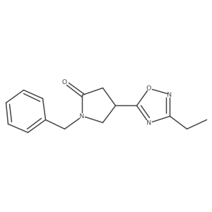 1-Benzyl-4-(3-ethyl-1,2,4-oxadiazol-5-yl)pyrrolidin-2-one Structure