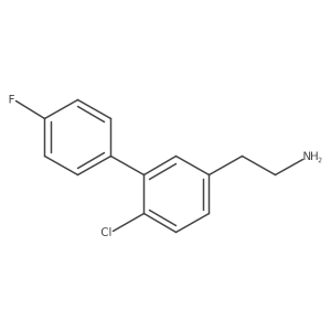 NCCc1ccc(Cl)c(-c2ccc(F)cc2)c1结构式