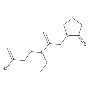 3-(n-Ethyl-2-(4-oxothiazolidin-3-yl)acetamido)propanoic acid结构式