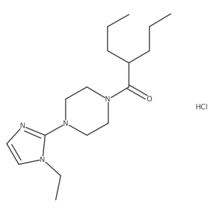 1-(4-(1-ethyl-1H-imidazol-2-yl)piperazin-1-yl)-2-propylpentan-1-one hydrochloride Structure