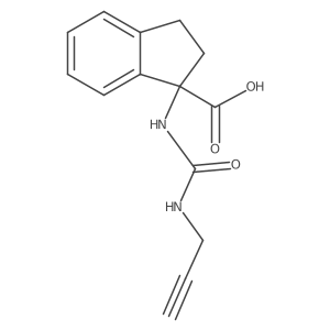 1-{[(prop-2-yn-1-yl)carbamoyl]amino}-2,3-dihydro-1H-indene-1-carboxylic acid Structure