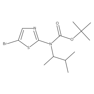 Tert-butyl 5-bromothiazol-2-yl3-methylbutan-2-ylcarbamate结构式