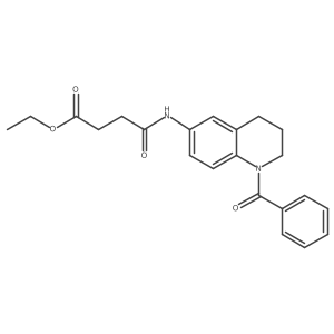 Ethyl 4-((1-benzoyl-1,2,3,4-tetrahydroquinolin-6-yl)amino)-4-oxobutanoate结构式