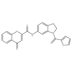 N-(1-(furan-2-carbonyl)indolin-6-yl)-4-oxo-4H-chromene-2-carboxamide Structure