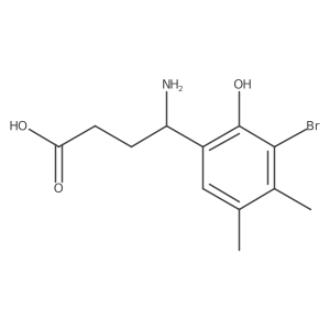 (I(3)R)-I(3)-Amino-3-bromo-2-hydroxy-4,5-dimethylbenzenebutanoic acid Structure