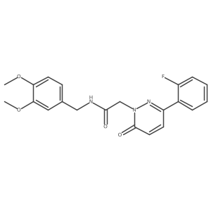 N-(3,4-dimethoxybenzyl)-2-[3-(2-fluorophenyl)-6-oxo-1(6H)-pyridazinyl]acetamide结构式