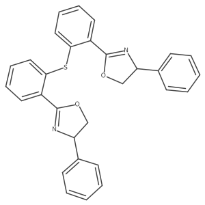 Bis(2-((S)-4-phenyl-4,5-dihydrooxazol-2-yl)phenyl)sulfane Structure