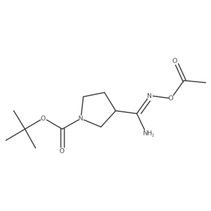1,1-Dimethylethyl 3-[(Z)-[(acetyloxy)imino]aminomethyl]-1-pyrrolidinecarboxylate Structure