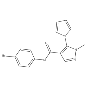Cn1ncc(C(=O)Nc2ccc(Br)cc2)c1-n1cccc1结构式