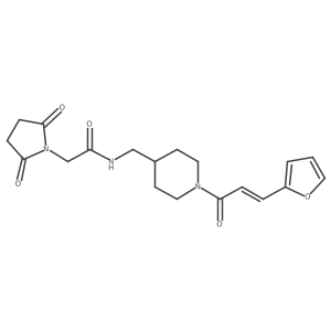(E)-2-(2,5-dioxopyrrolidin-1-yl)-N-((1-(3-(furan-2-yl)acryloyl)piperidin-4-yl)methyl)acetamide Structure