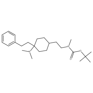 Tert-butyl (2-(4-(dimethylamino)-4-phenethylcyclohexyl)ethyl)(methyl)carbamate结构式