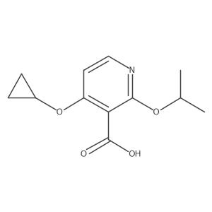 4-Cyclopropoxy-2-isopropoxynicotinic acid结构式