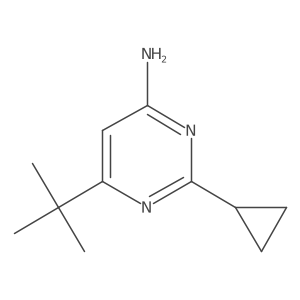 6-Tert-butyl-2-cyclopropylpyrimidin-4-amine结构式