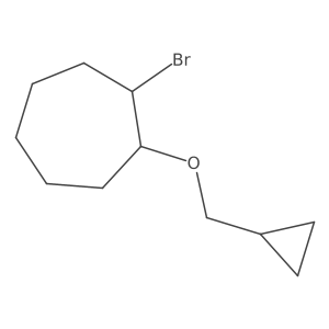 1-Bromo-2-(cyclopropylmethoxy)cycloheptane结构式